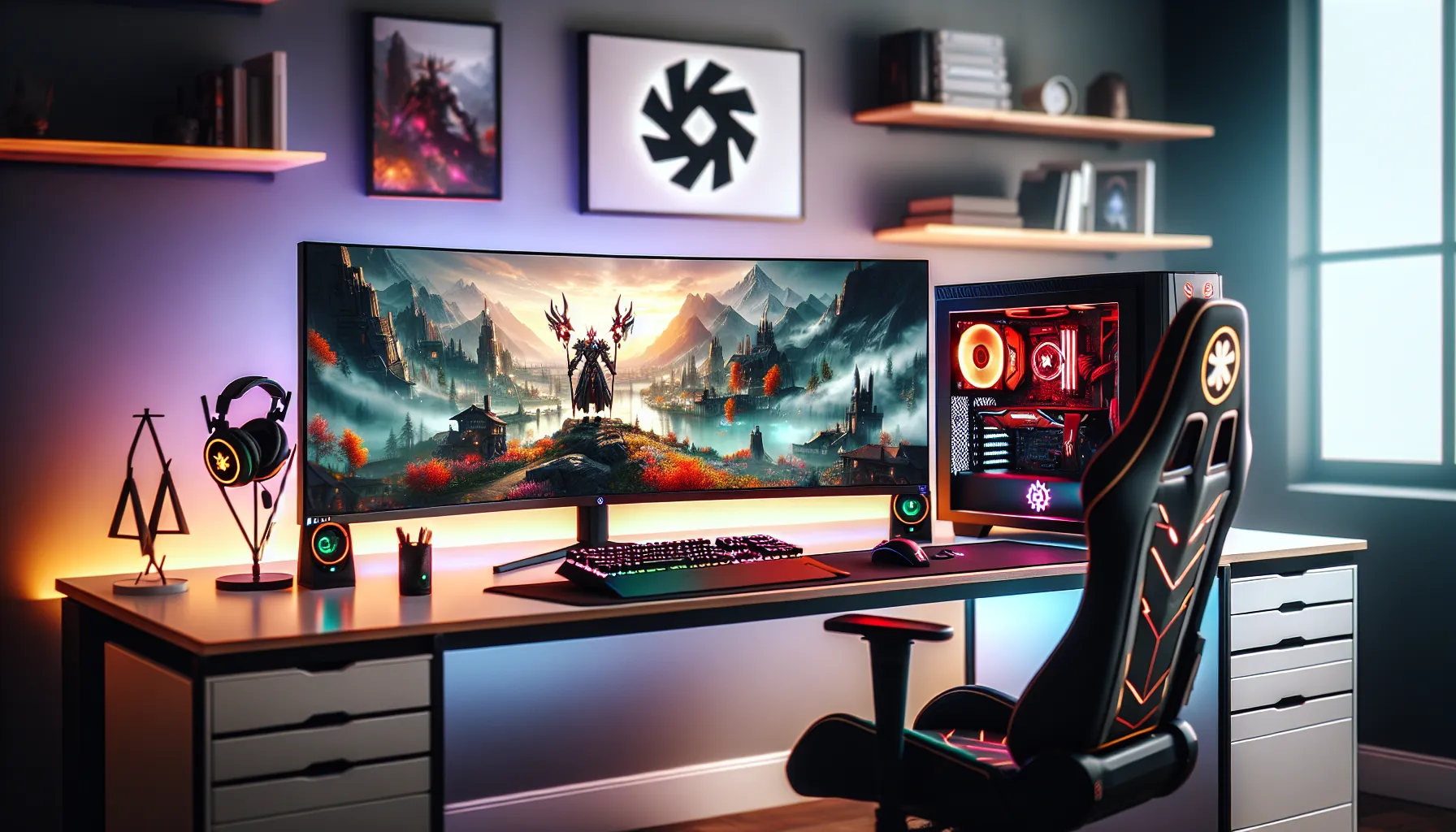 gaming setup displaying Grandia and GrandiaMOD 1.2 on dual monitors.