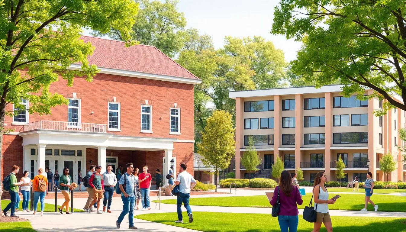 diverse students outside NC State housing options.