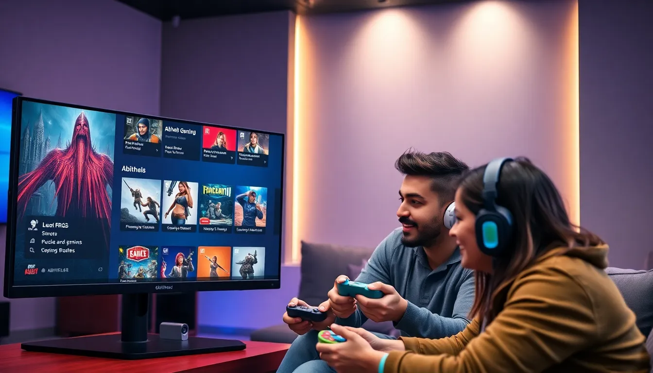 diverse gamers collaborating in a modern gaming space.