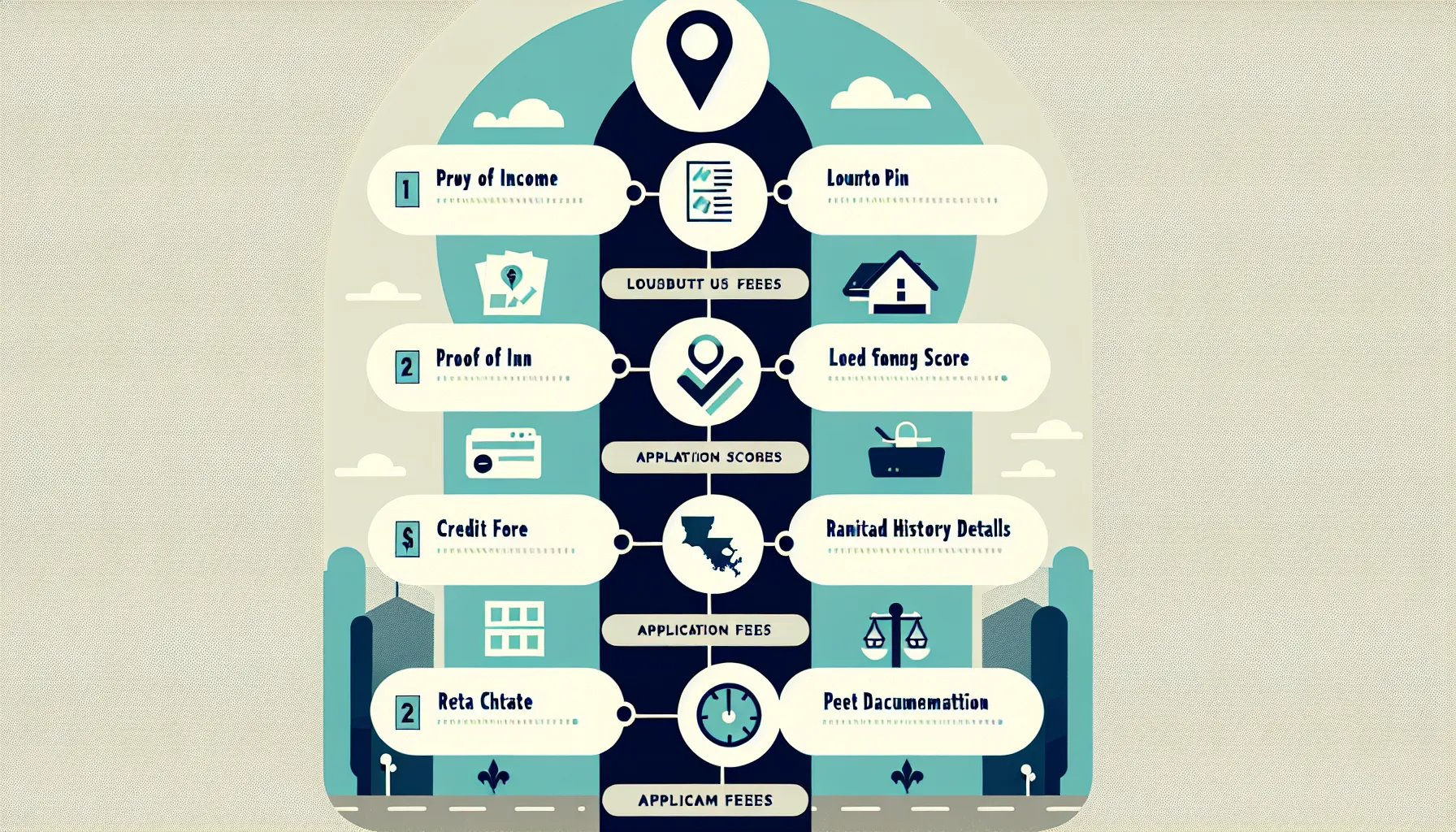 infographic showing a rental prep checklist with key documents and fees
