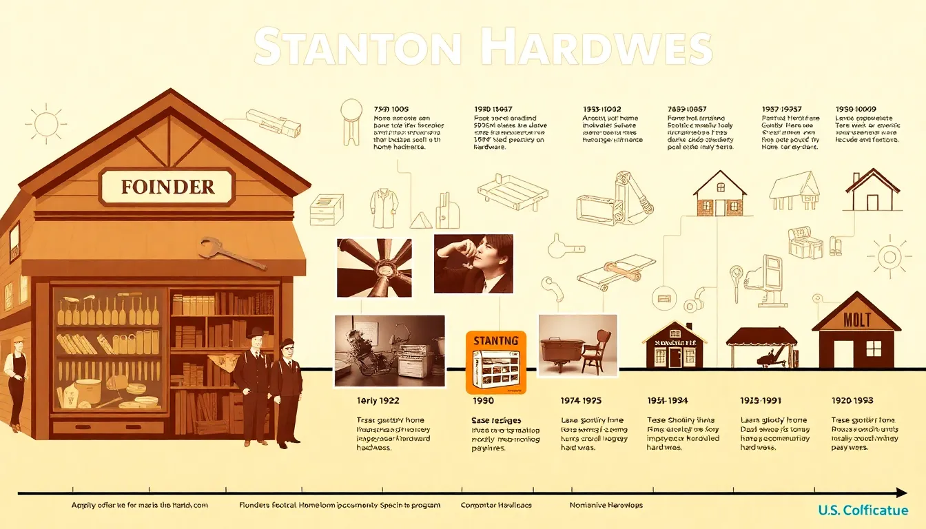 historical timeline of Stanton Hardware's evolution.