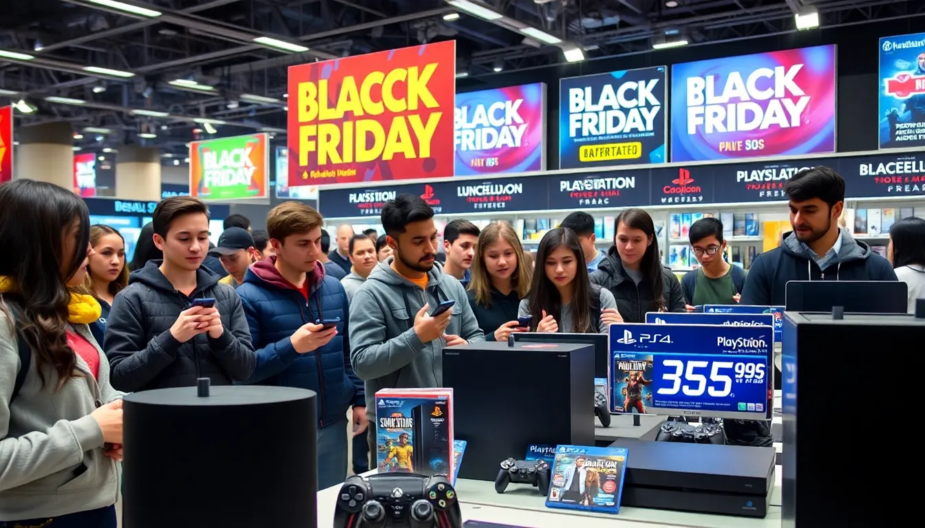 gamers shopping for PlayStation deals on Black Friday.