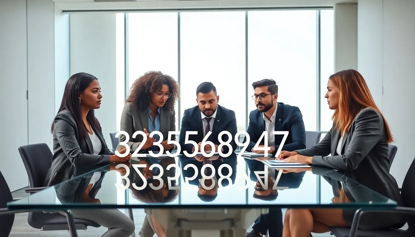 diverse team discussing significant data in a modern office.