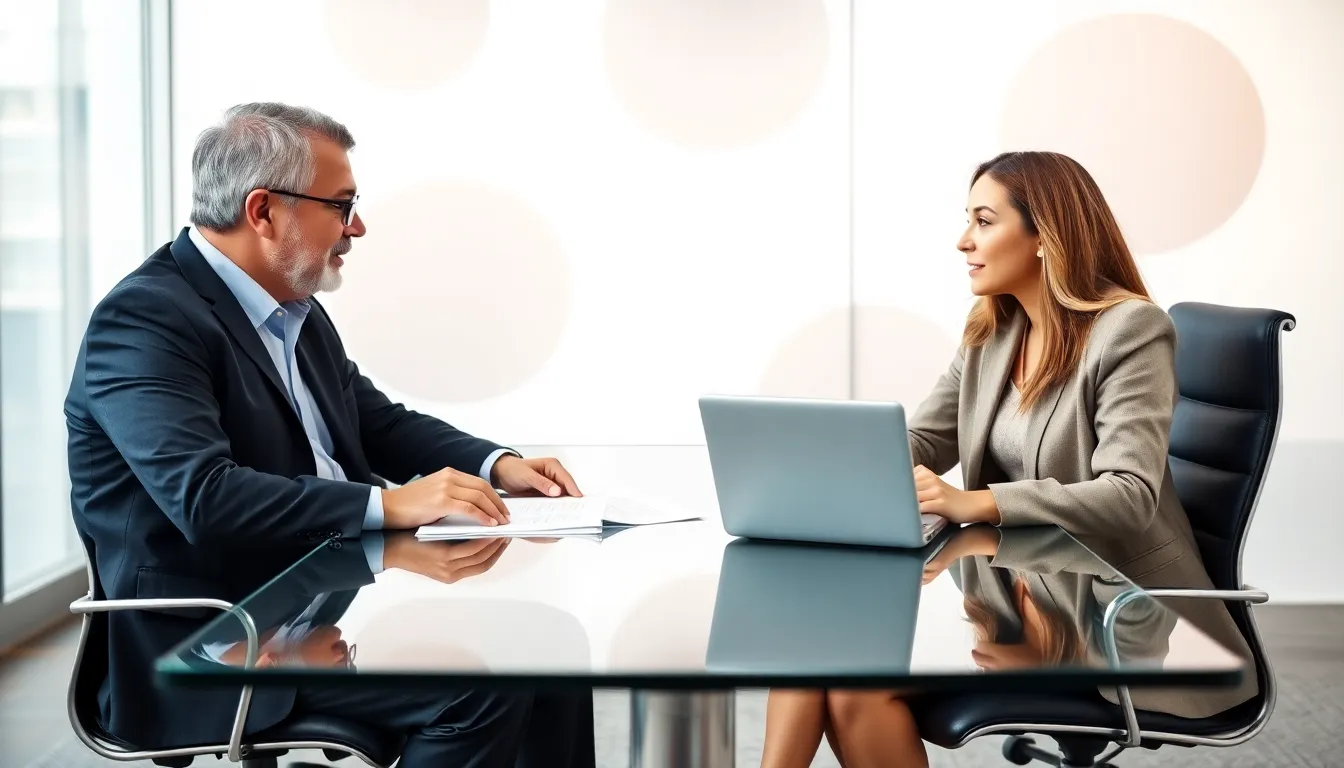 diverse couple discussing relationship dynamics in a modern office.