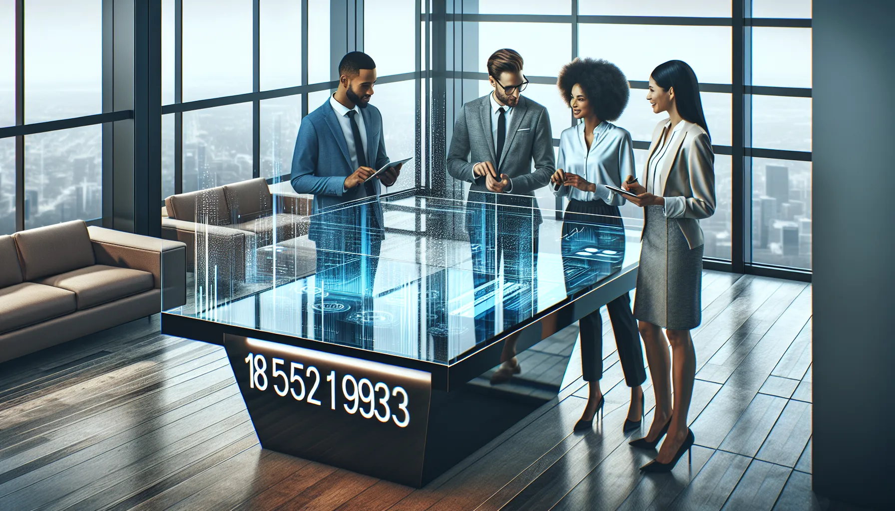 diverse team discussing numerical significance in a modern office.