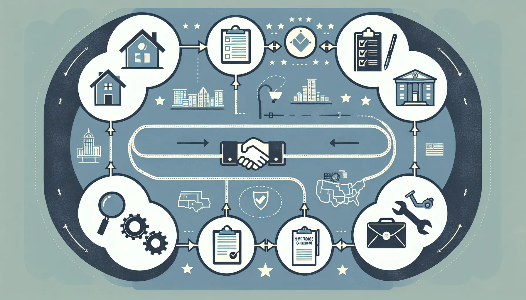 illustration of property management expert services process