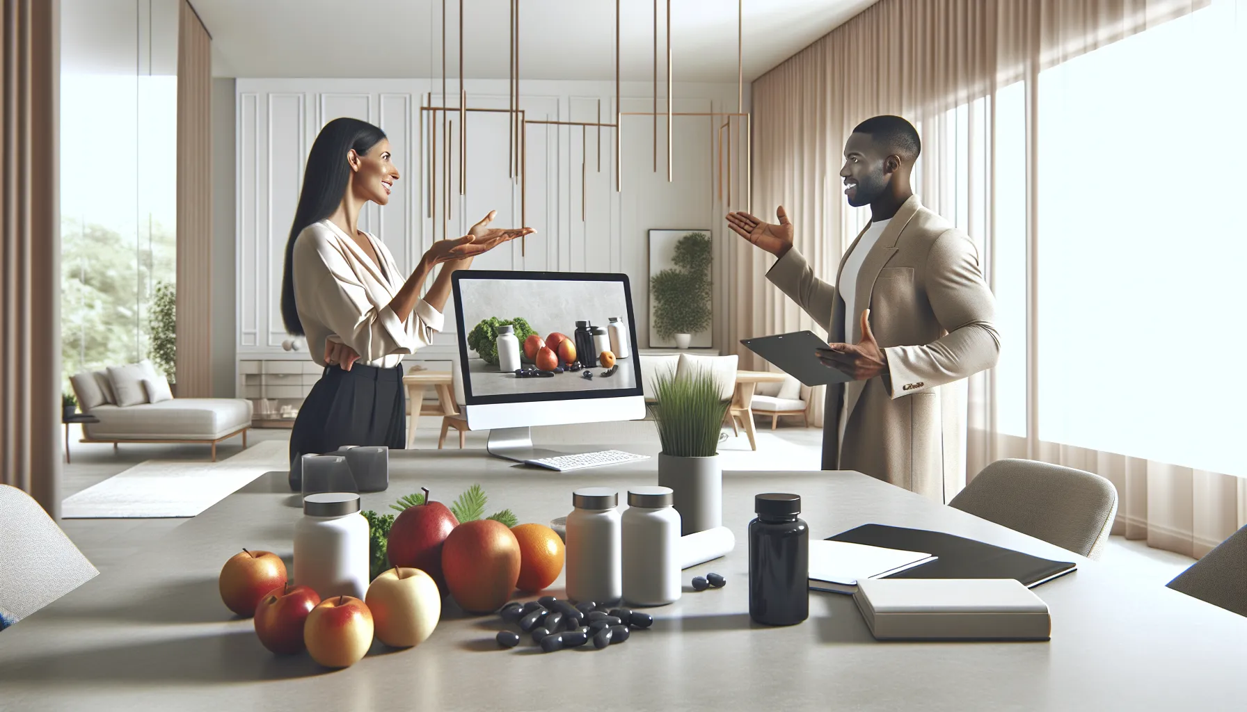 professionals discussing Amealss10 in a modern office setting.