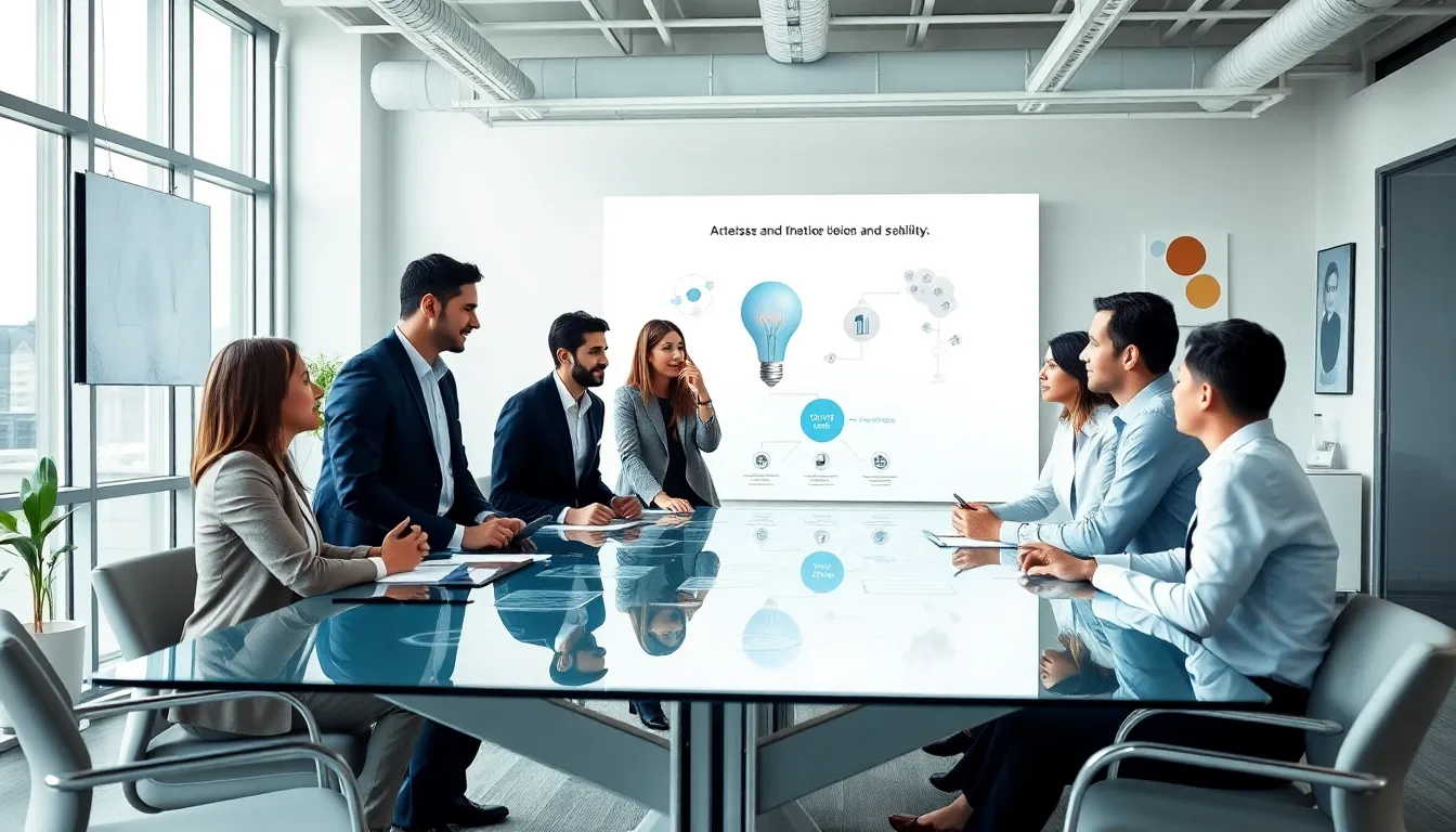 diverse team collaborating in a modern office on Katalexdavis concepts.