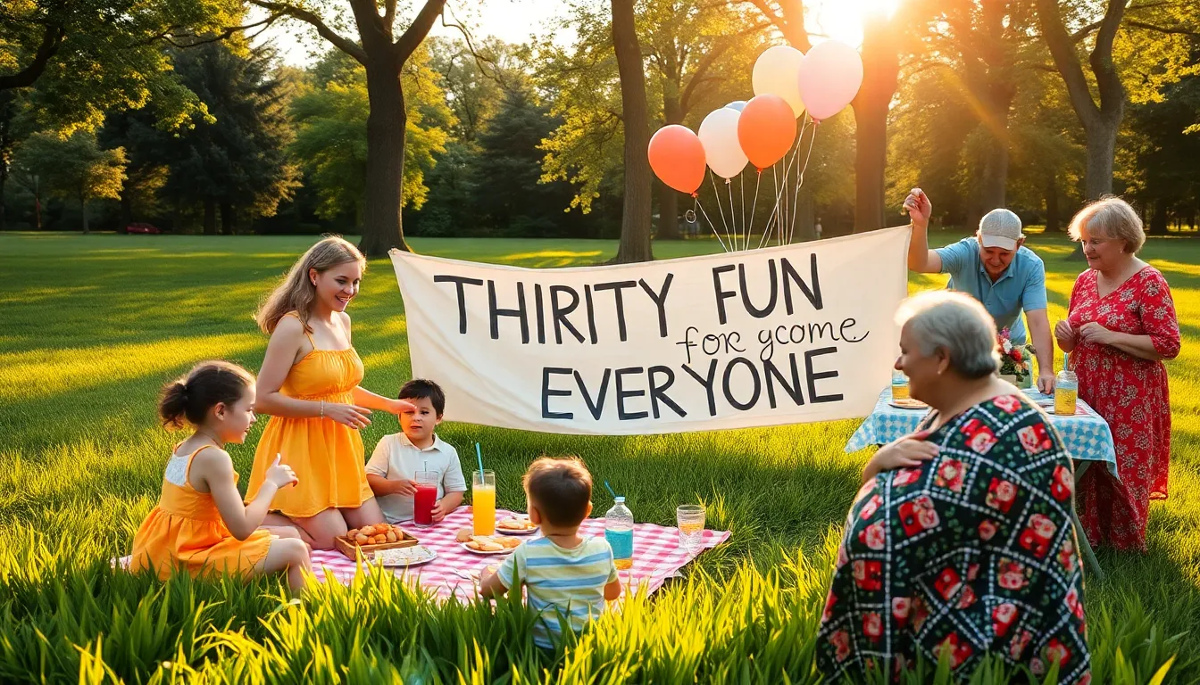 a diverse group enjoying a budget-friendly picnic in a park.