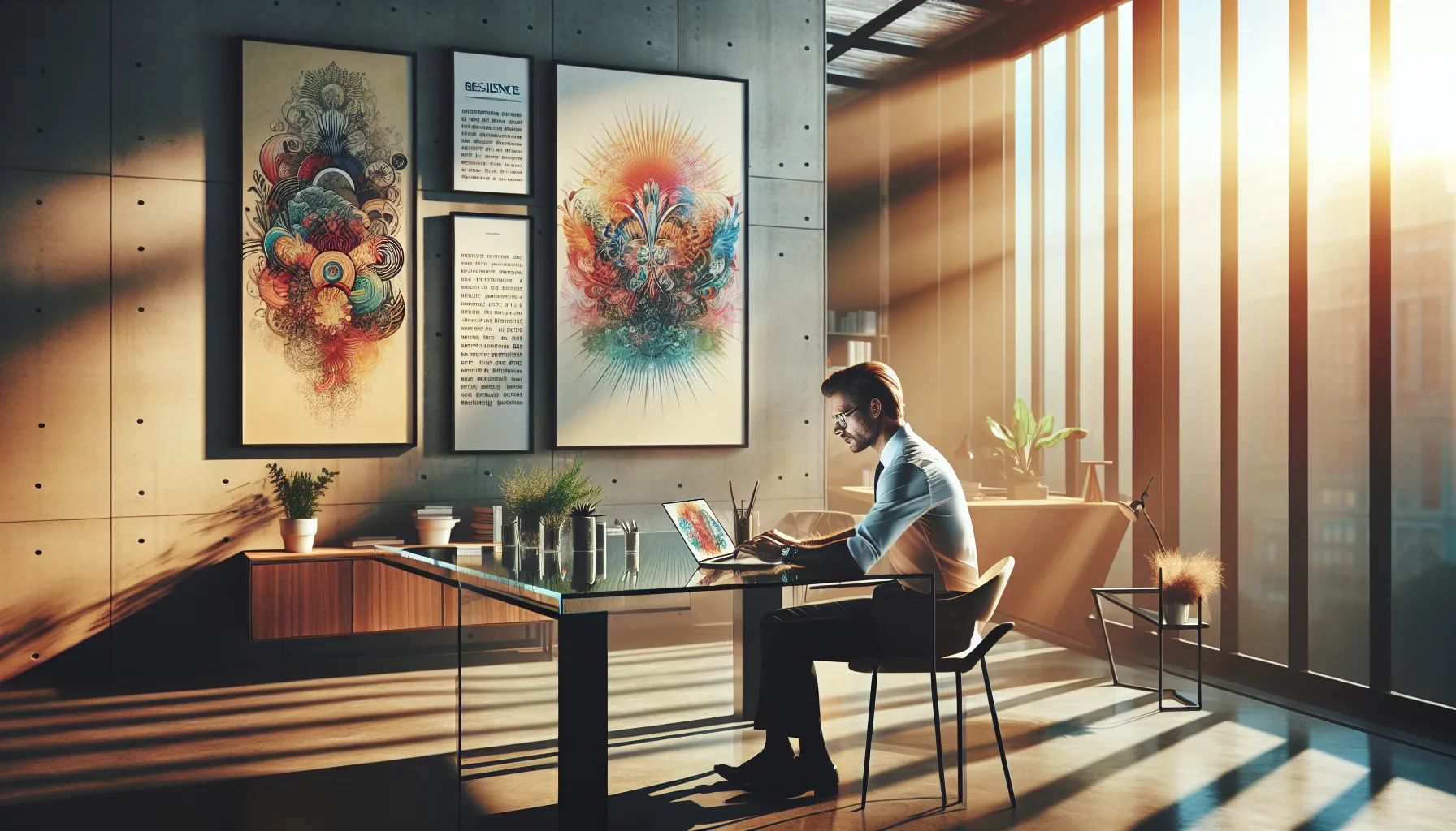 Marcyrose44 working in a creative office, symbolizing resilience and growth.