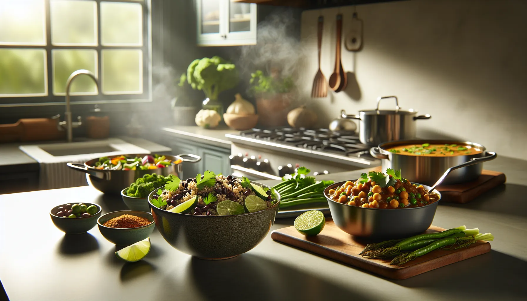 freshly prepared CWBian care recipes in a modern kitchen.