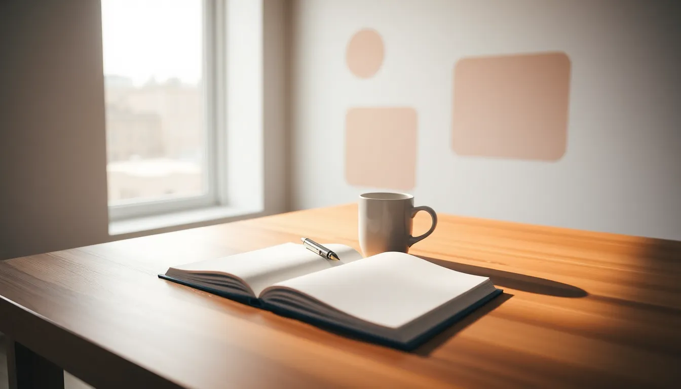 minimalist workspace emphasizing simplicity in storytelling.