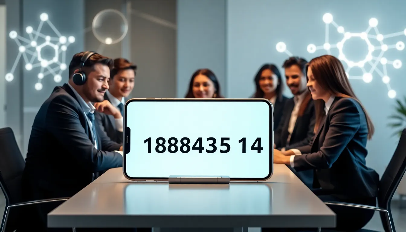 professionals discussing customer service in a modern office.