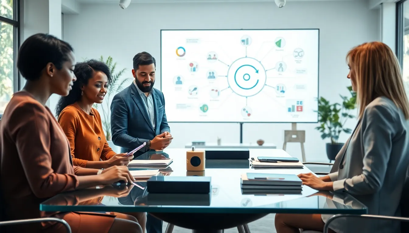 diverse team collaborating in a modern office on the concept of Ikogeinps.