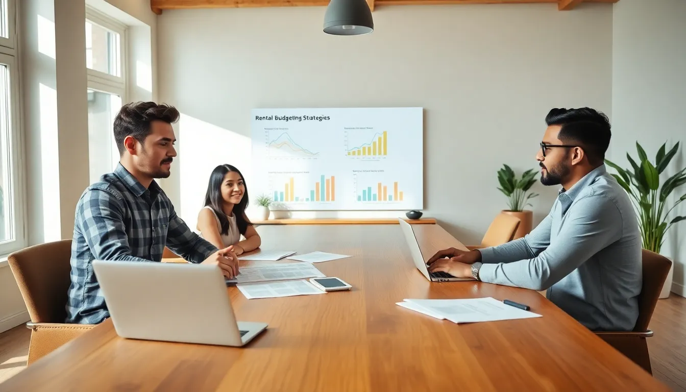 diverse group discussing budgeting for renting a house.