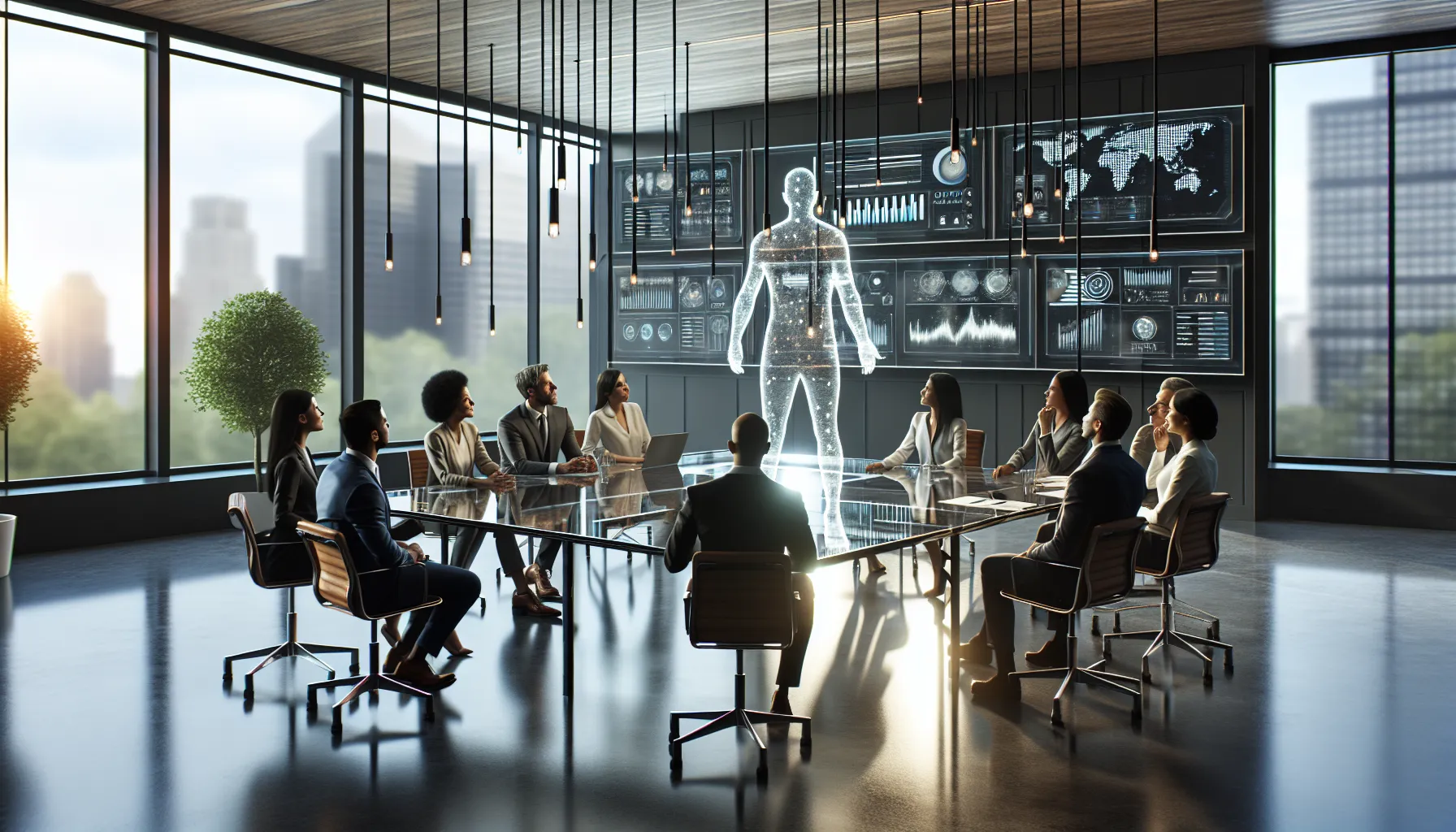 diverse professionals discussing Daryl0671's digital contributions in an office.