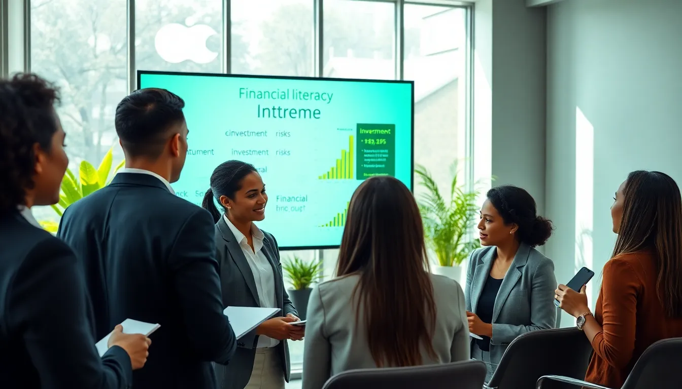 diverse group in a workshop on financial literacy.