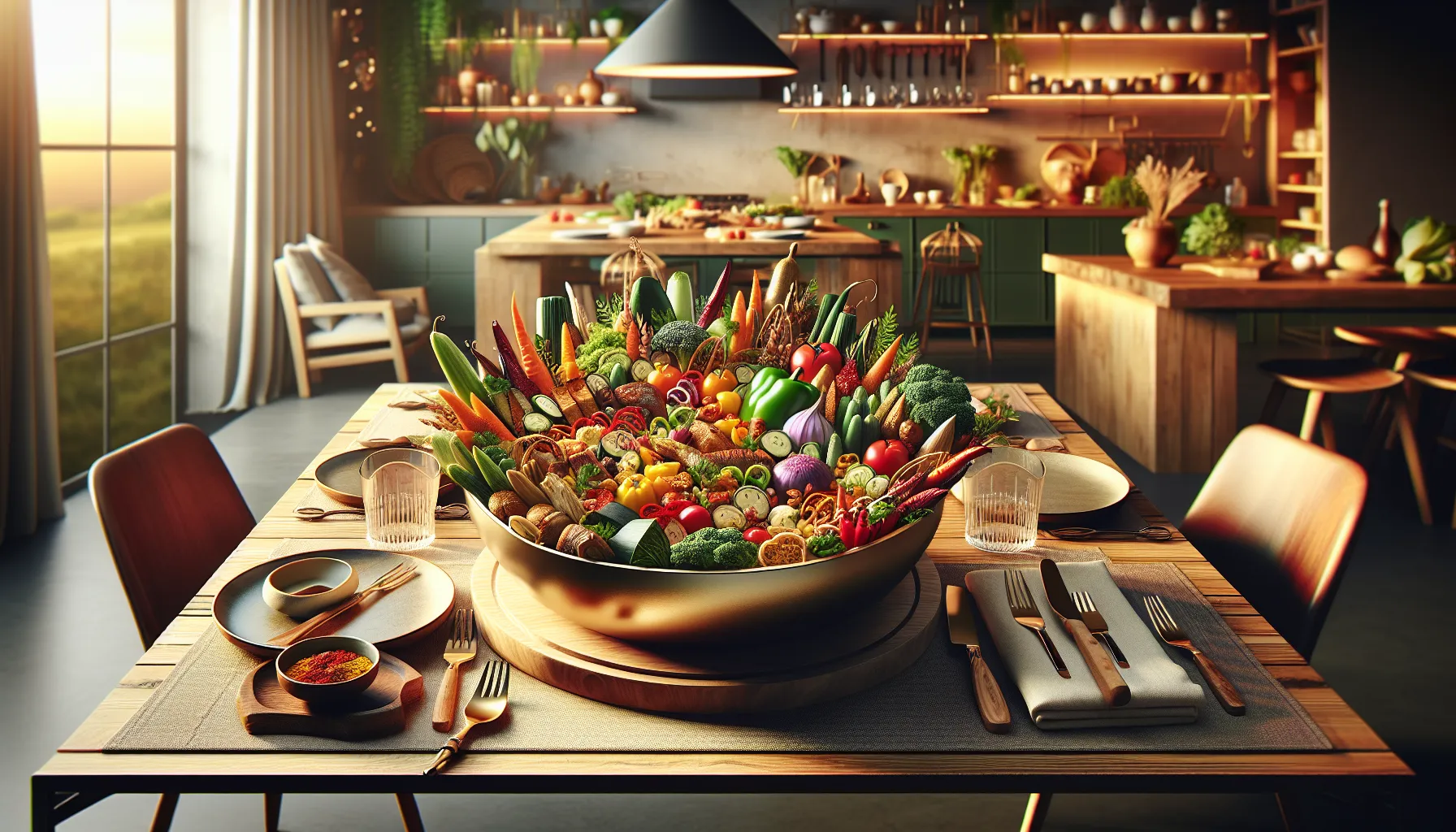 A beautifully presented Xoxtinad dish on a stylish dining table.