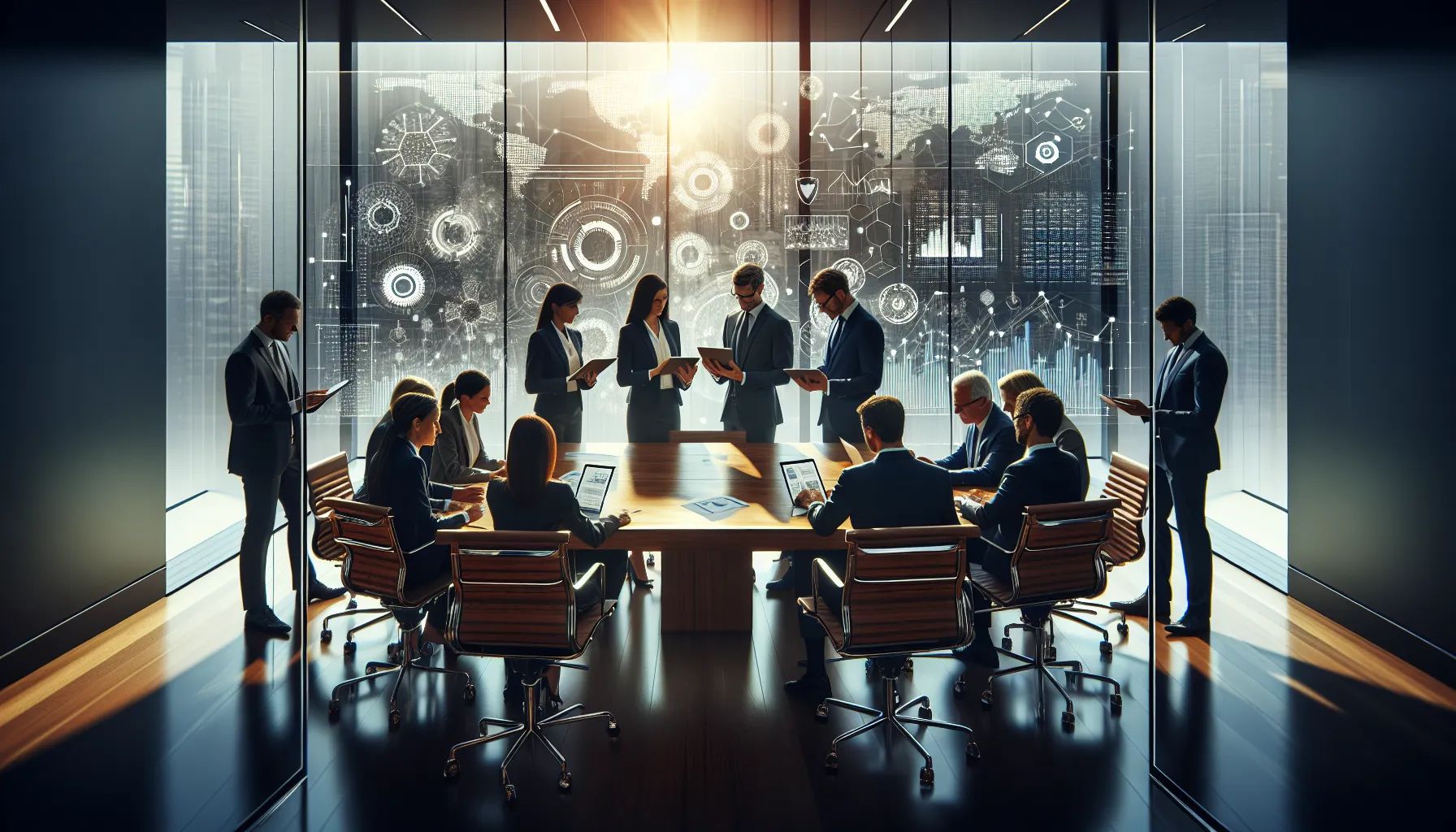 diverse team discussing unique identifiers in a modern office.