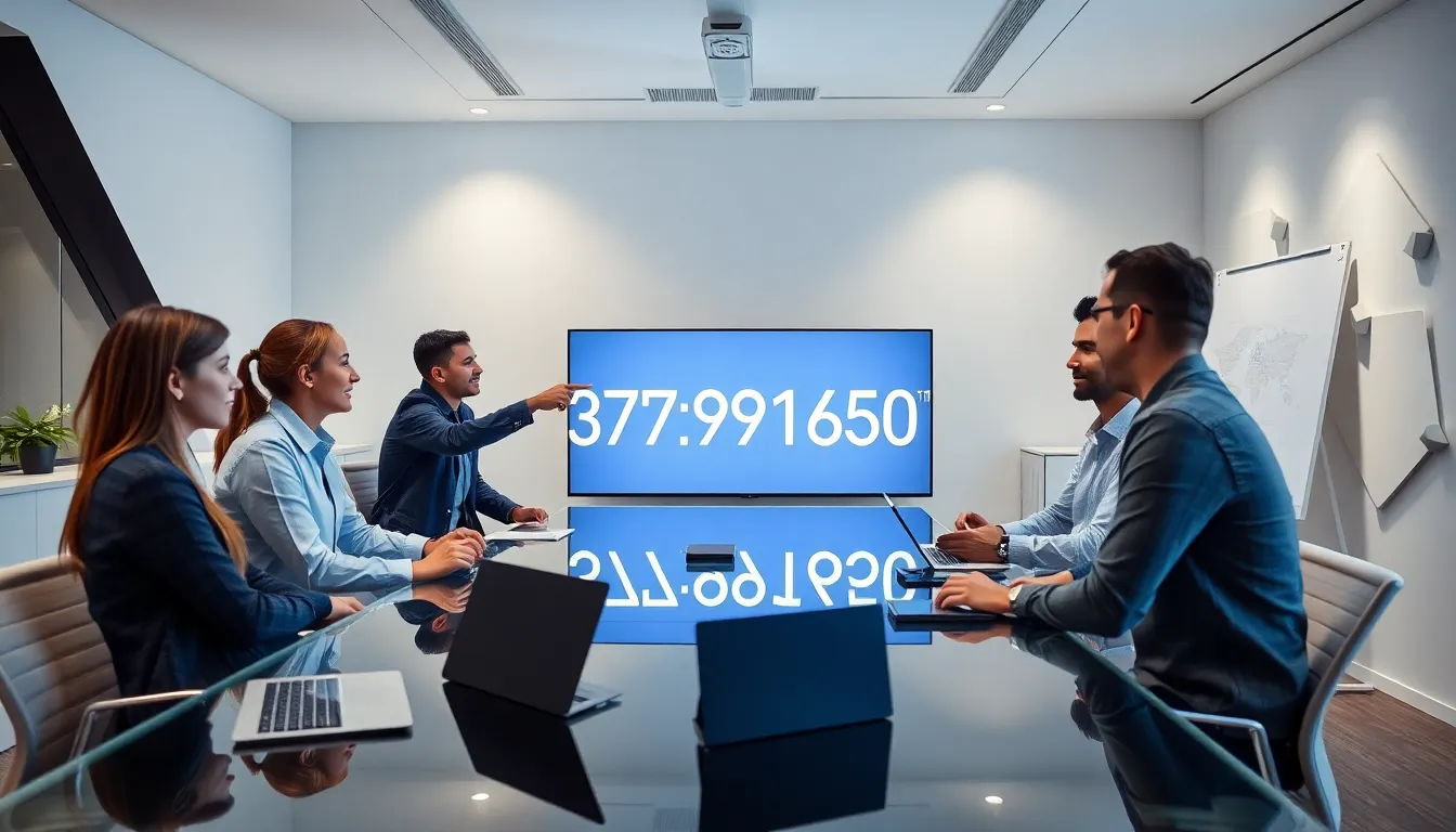 diverse professionals discussing technology and asset management in a modern office.