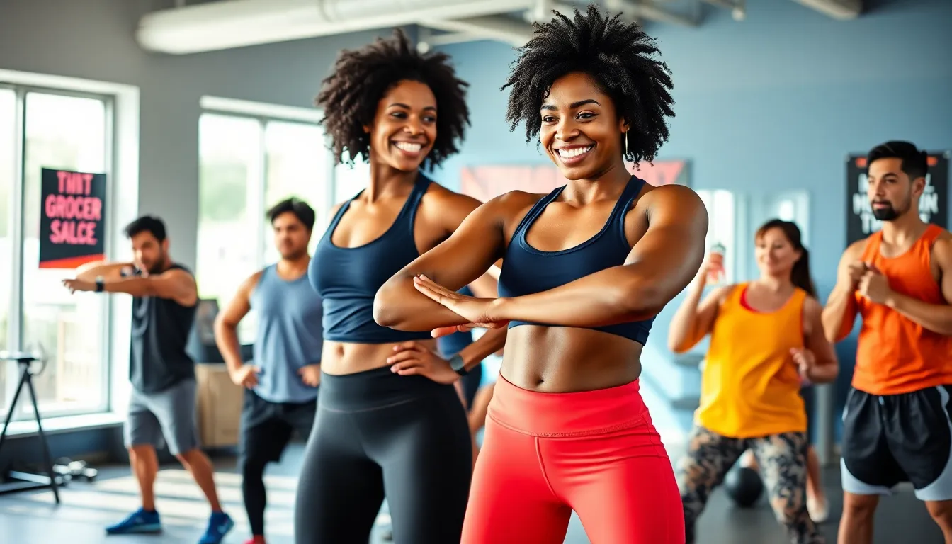 a diverse group participating in a personalized fitness training session.