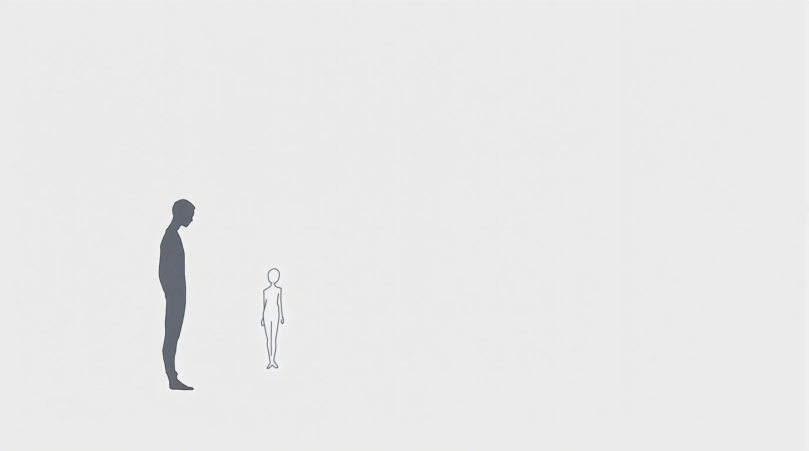 Solitary figure standing beside fading silhouette representing loss and heartbreak.