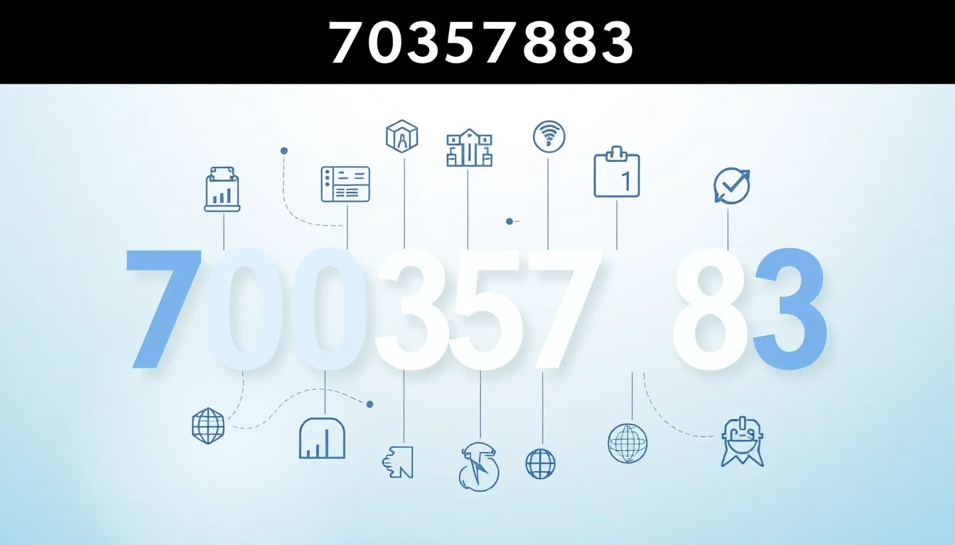 Infographic highlighting the significance of the number 7803573883.