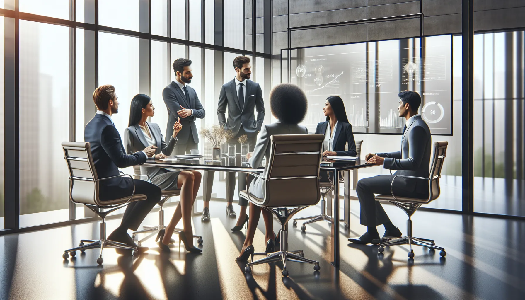 diverse professionals discussing the benefits of toll-free 800 numbers.