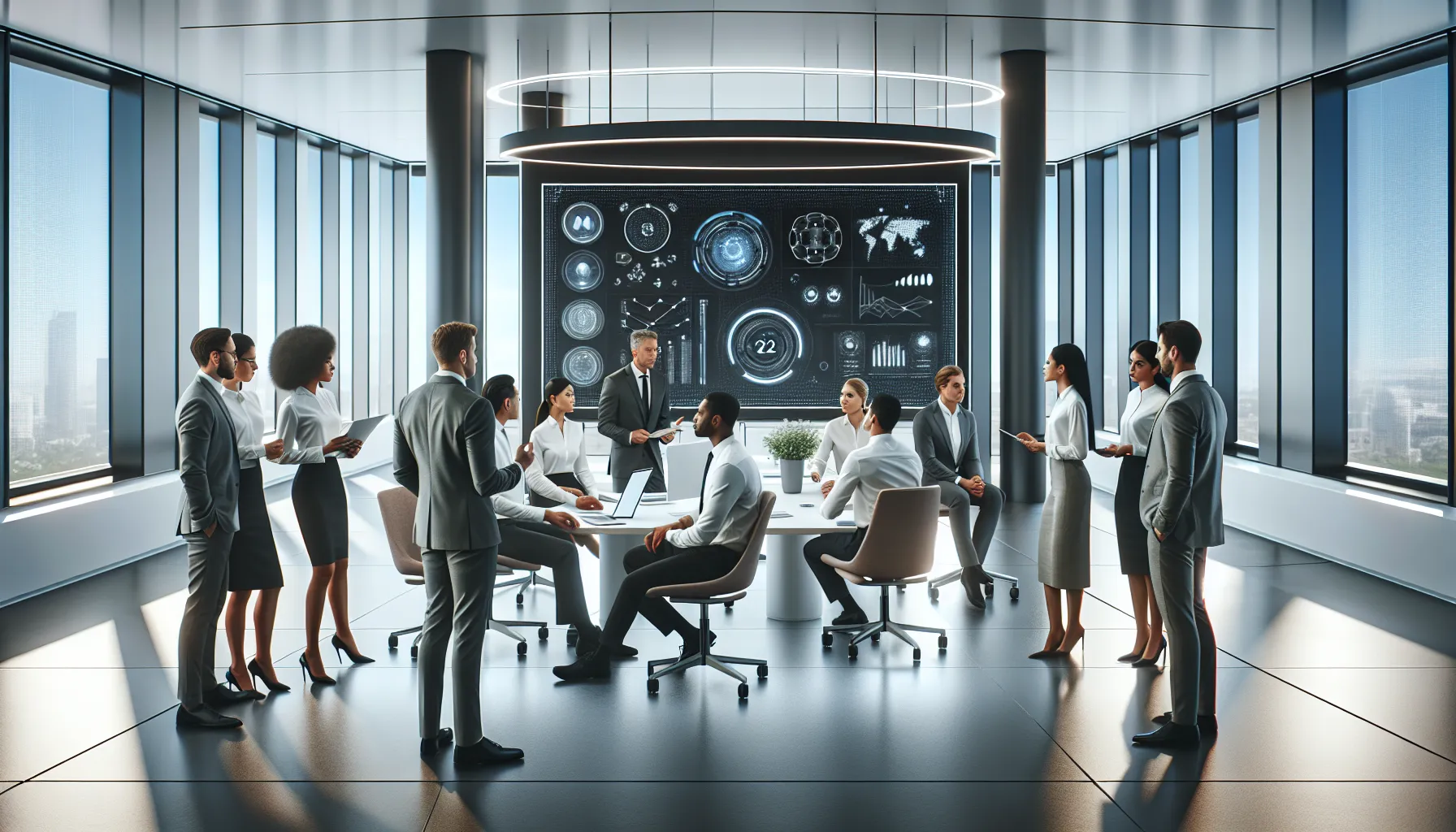 diverse team collaborating on innovative technology solutions.