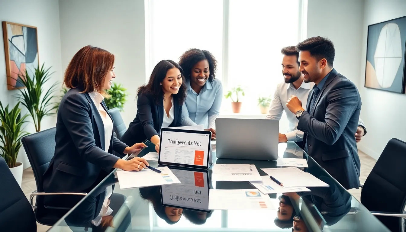 diverse group planning events in a modern office setting.