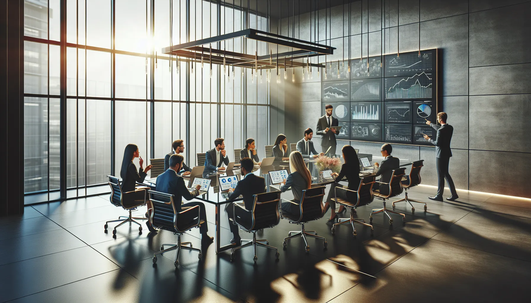 diverse professionals collaborating in a modern office on Hlnaclrk.