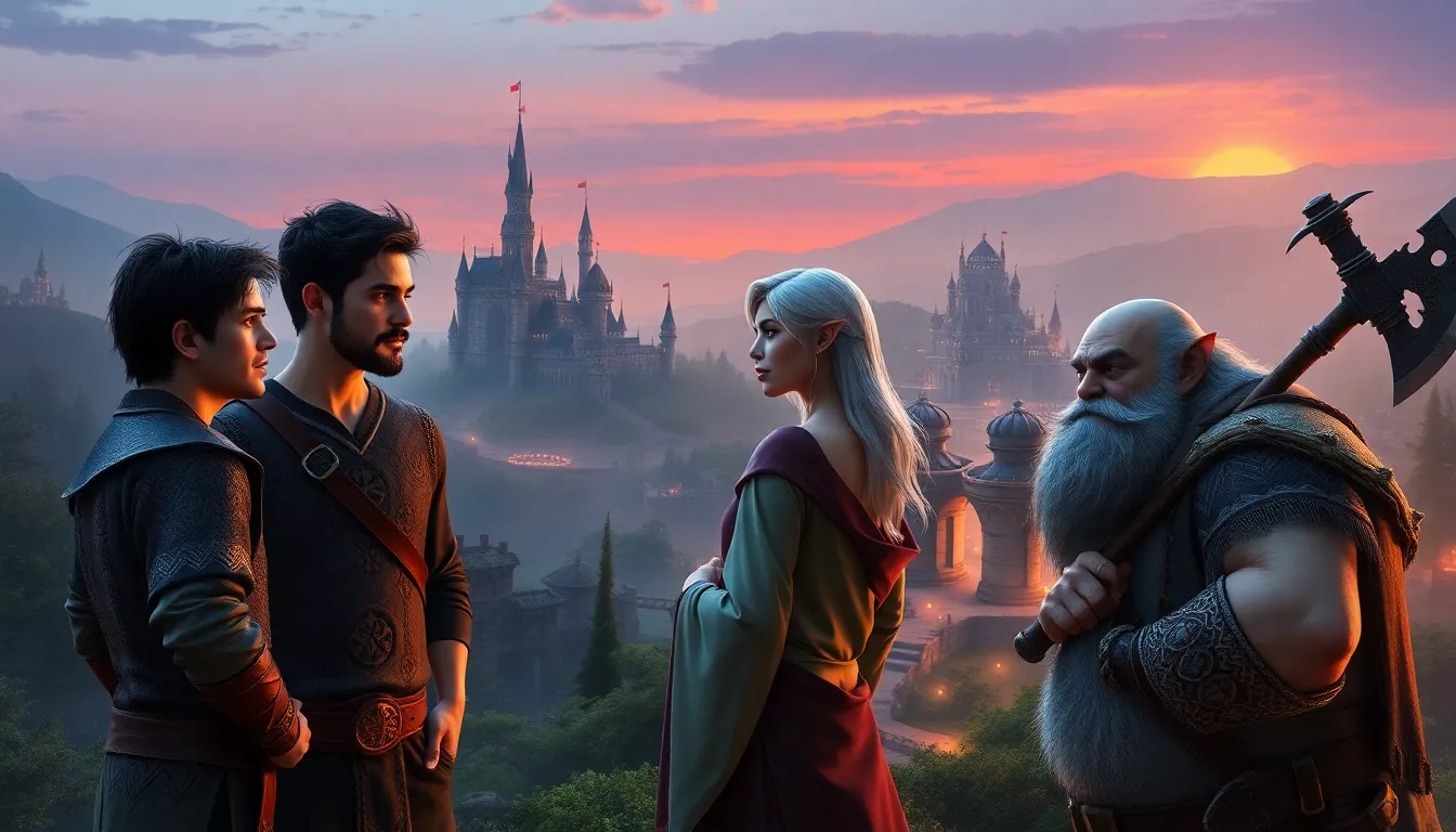 a group of adventurers planning their quest in the enchanting world of Neverwinter.