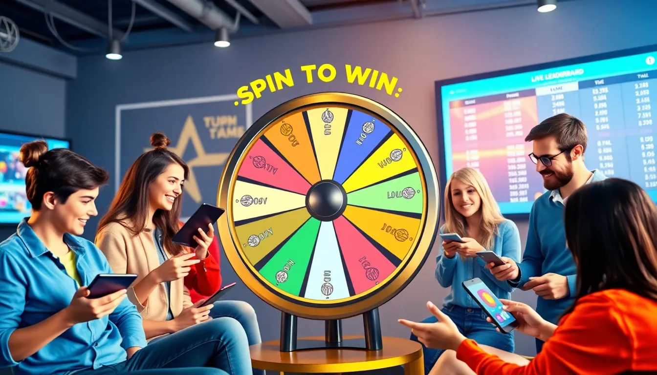 diverse players engaging with a digital gaming reward interface.