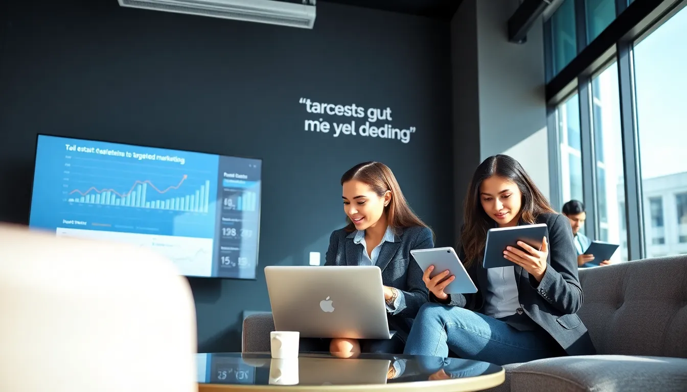 diverse real estate agents collaborating in a modern office setting.