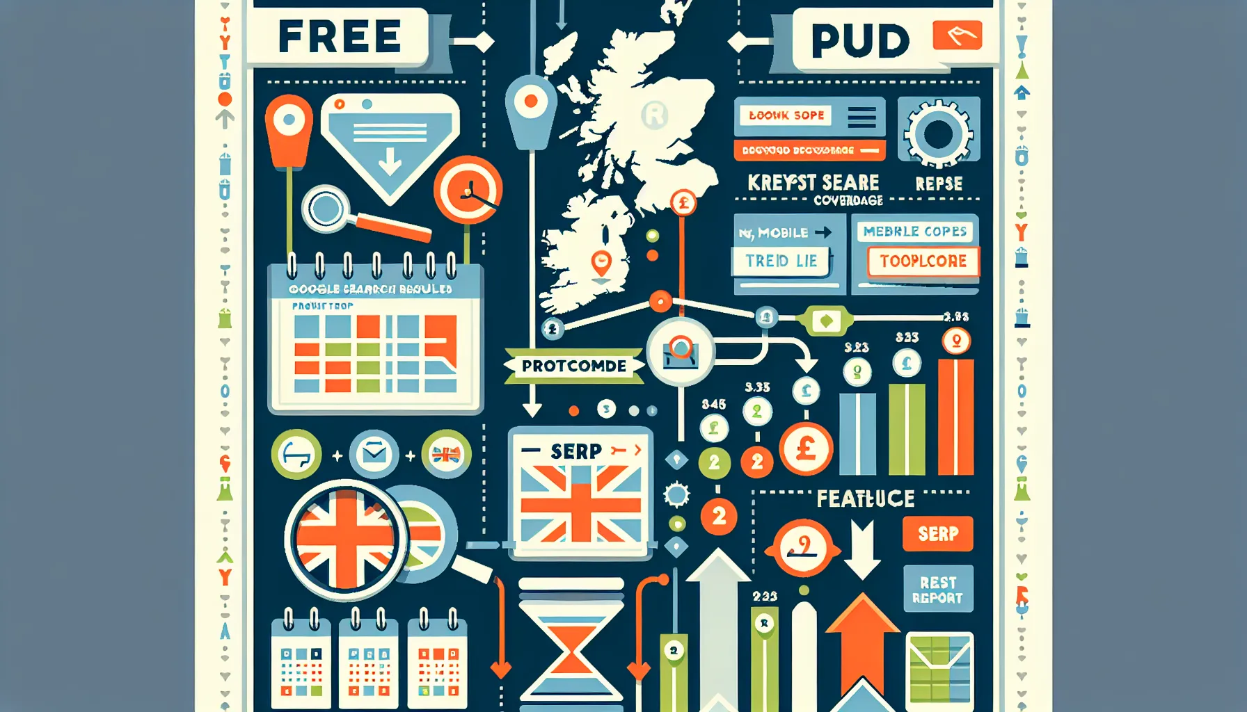 UK infographic comparing rank tracking tools and showing accurate setup steps.