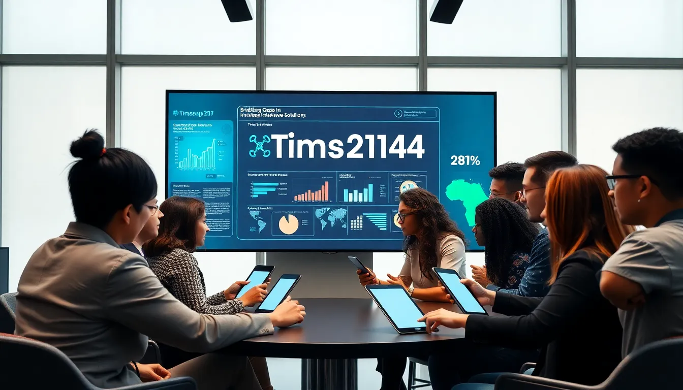 diverse tech team discussing innovations at a conference.