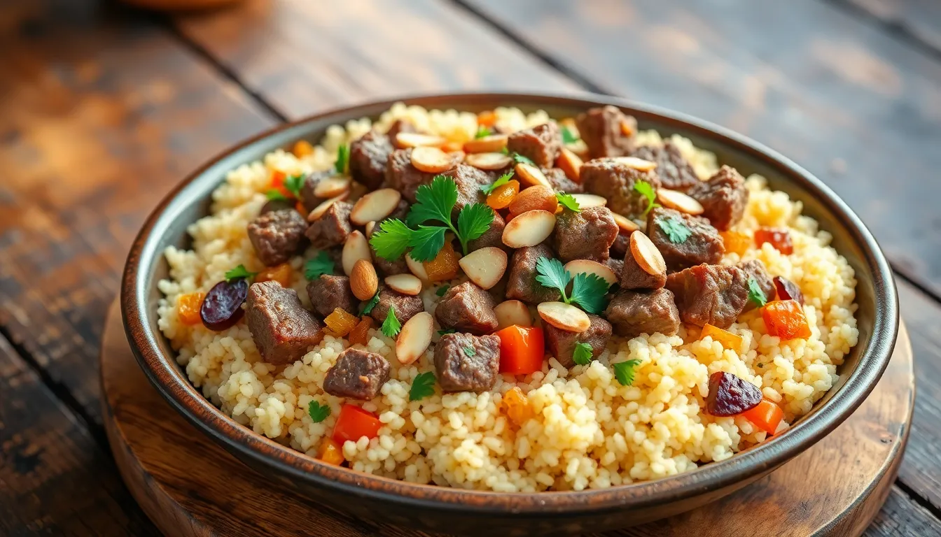 Easy Beef and Couscous Recipe: Moroccan-Inspired Dinner in 45 Minutes 4 Easy Beef and Couscous Recipe: Moroccan-Inspired Dinner in 45 Minutes 3