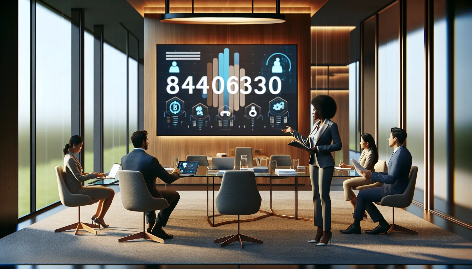 diverse team discussing toll-free numbers in a modern office.