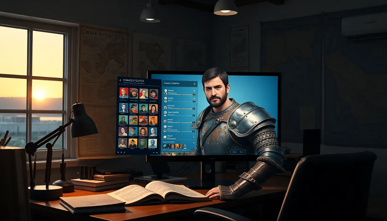 A computer screen displaying the Ck2generator interface for character creation in Crusader Kings II.