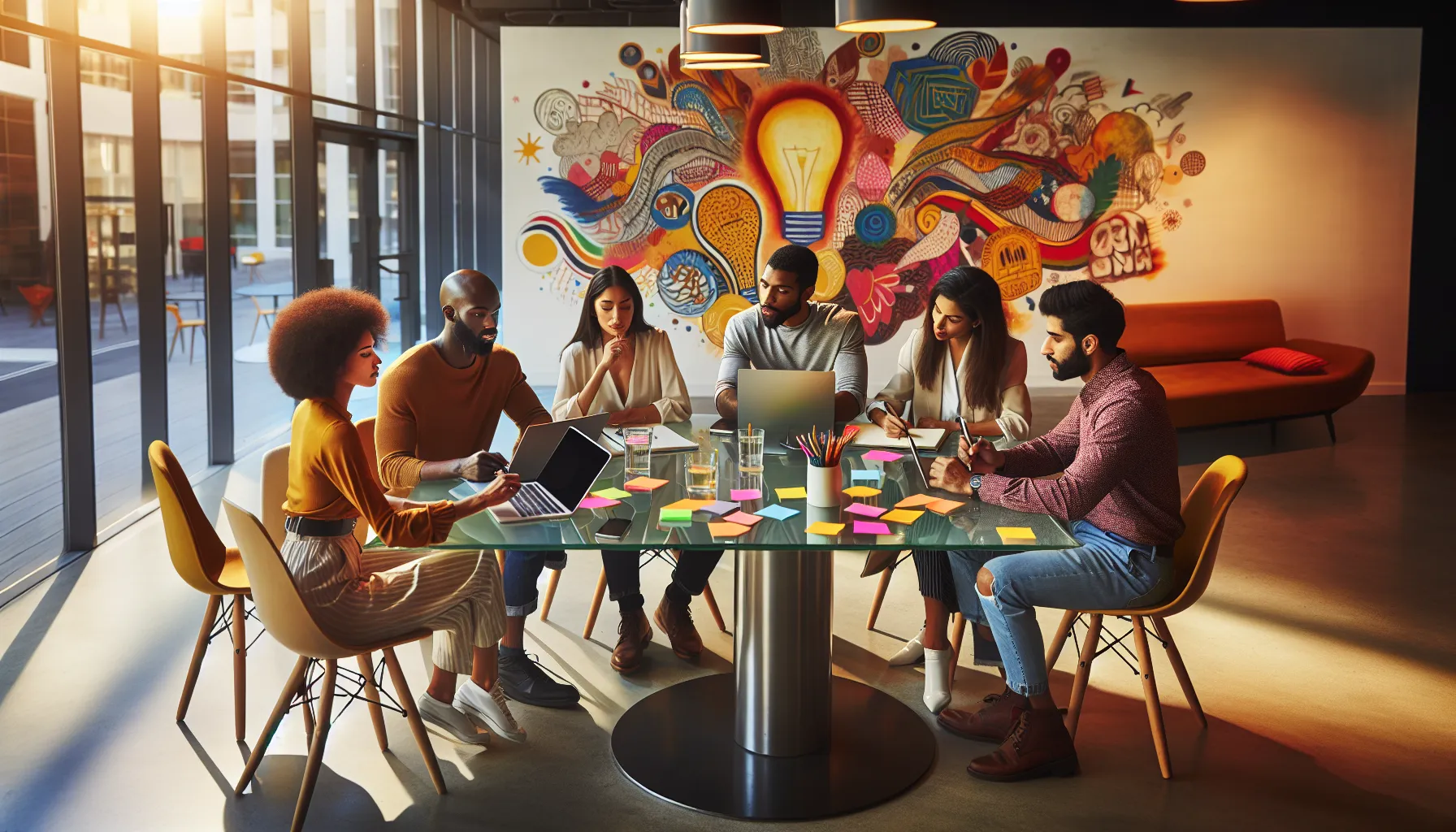 diverse team collaborating in a modern workspace for Sskndan blog.