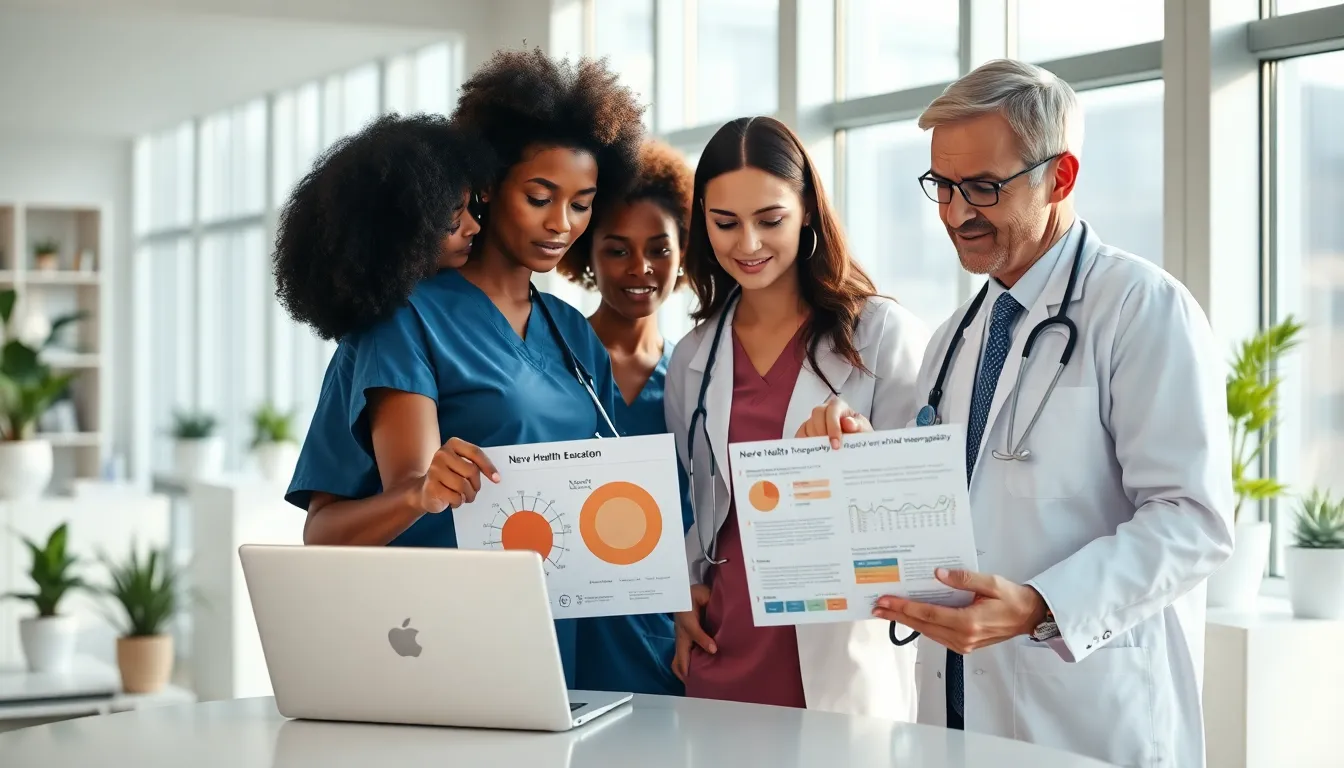 healthcare professionals discussing chemotherapy-induced neuropathy in a modern office.