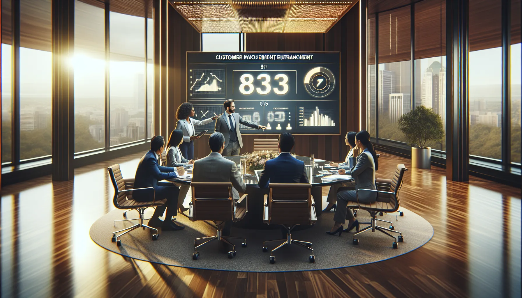 diverse team discussing toll-free 833 area code benefits in a modern office.