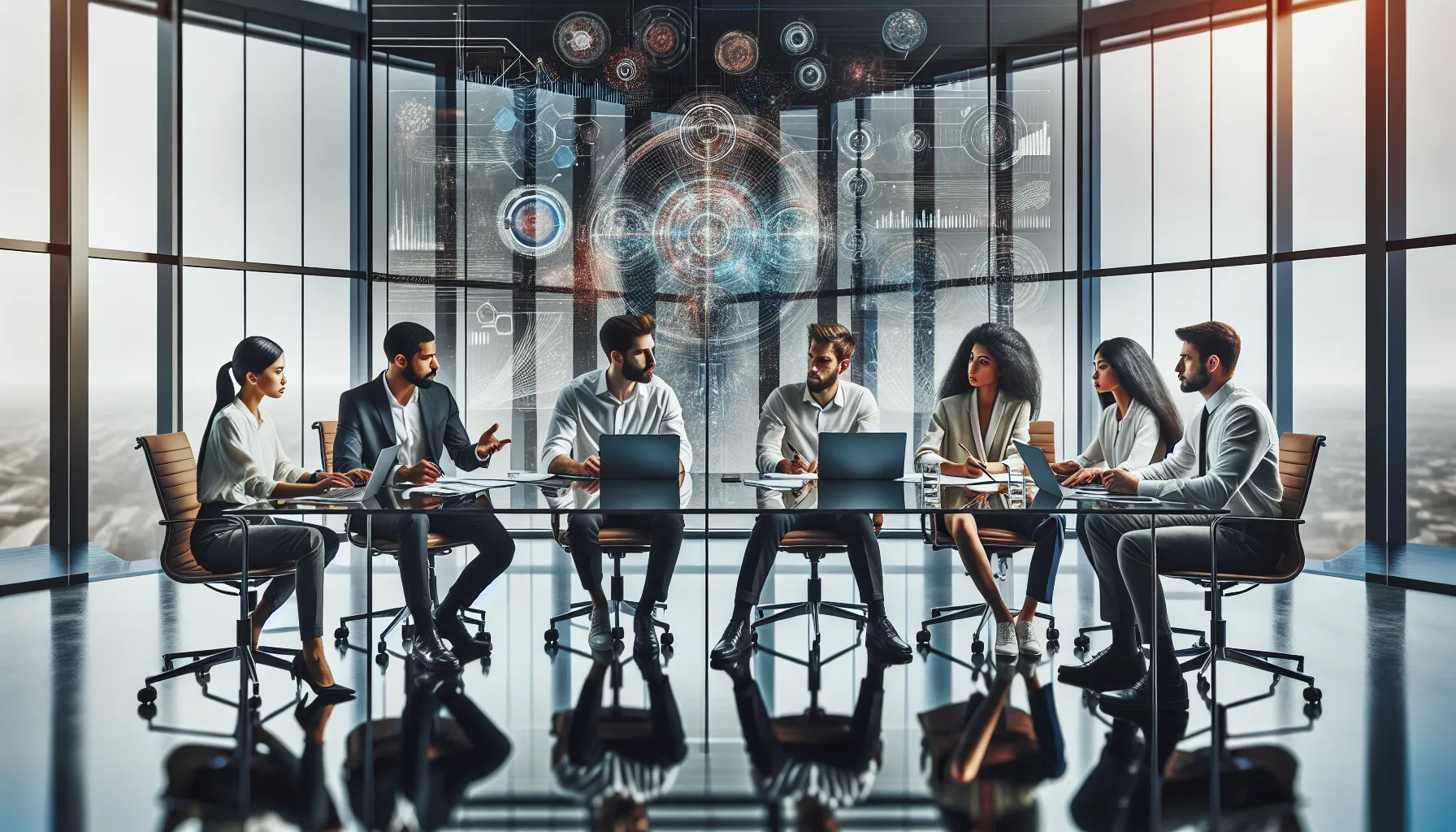 diverse team brainstorming in a modern office about htkjghbv.