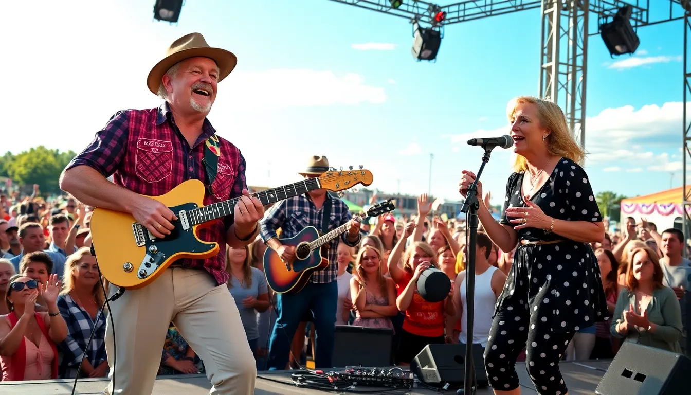 Southern Culture On The Skids performing at an outdoor festival.