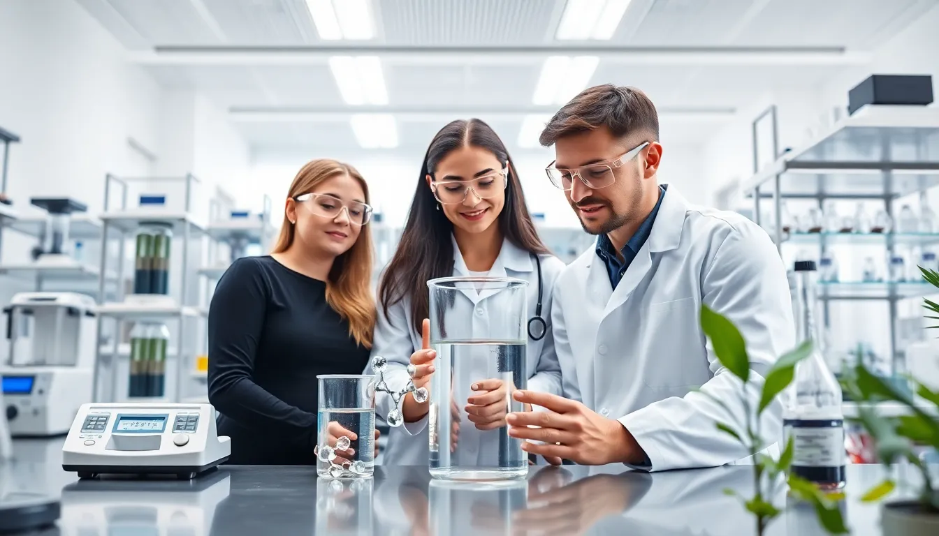 scientists analyzing 30.6DF496–J261X5 in a modern lab setting.
