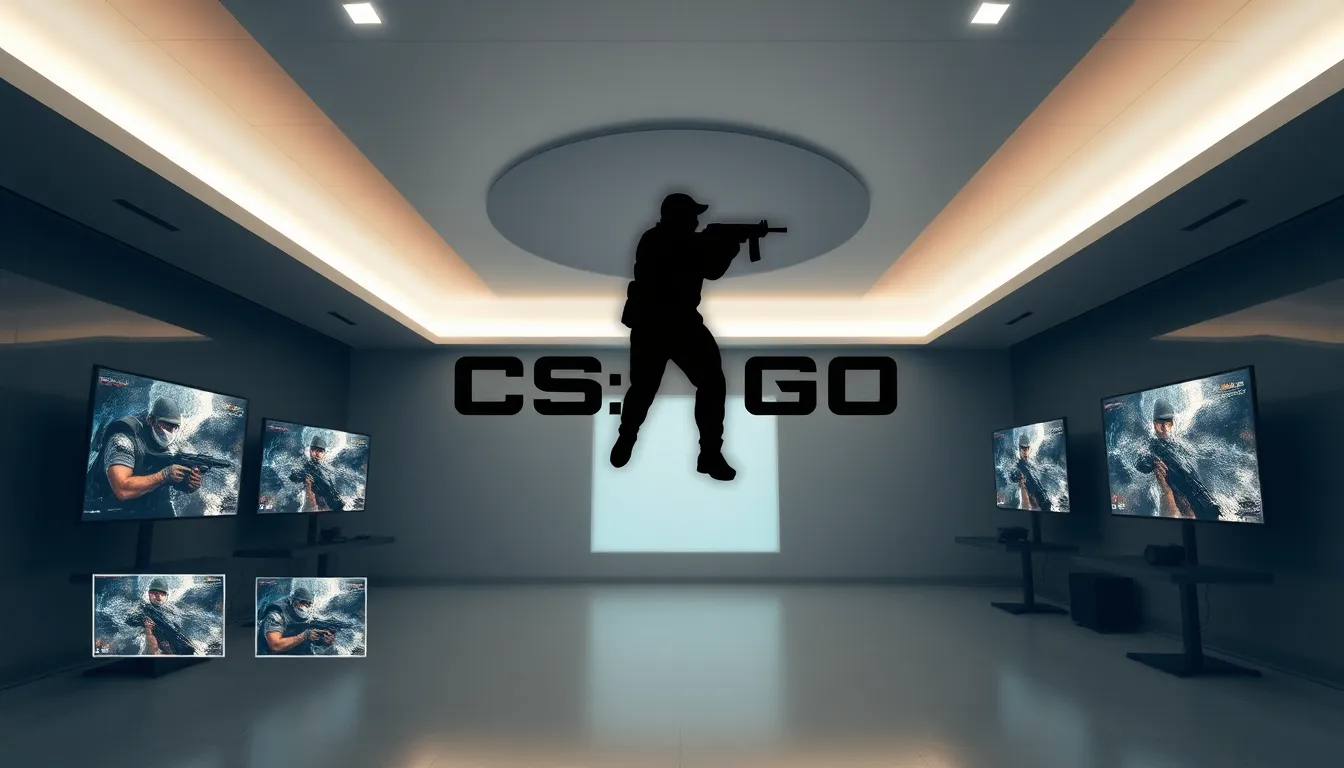 evolution of the Counter-Strike: Global Offensive logo in a professional setting.