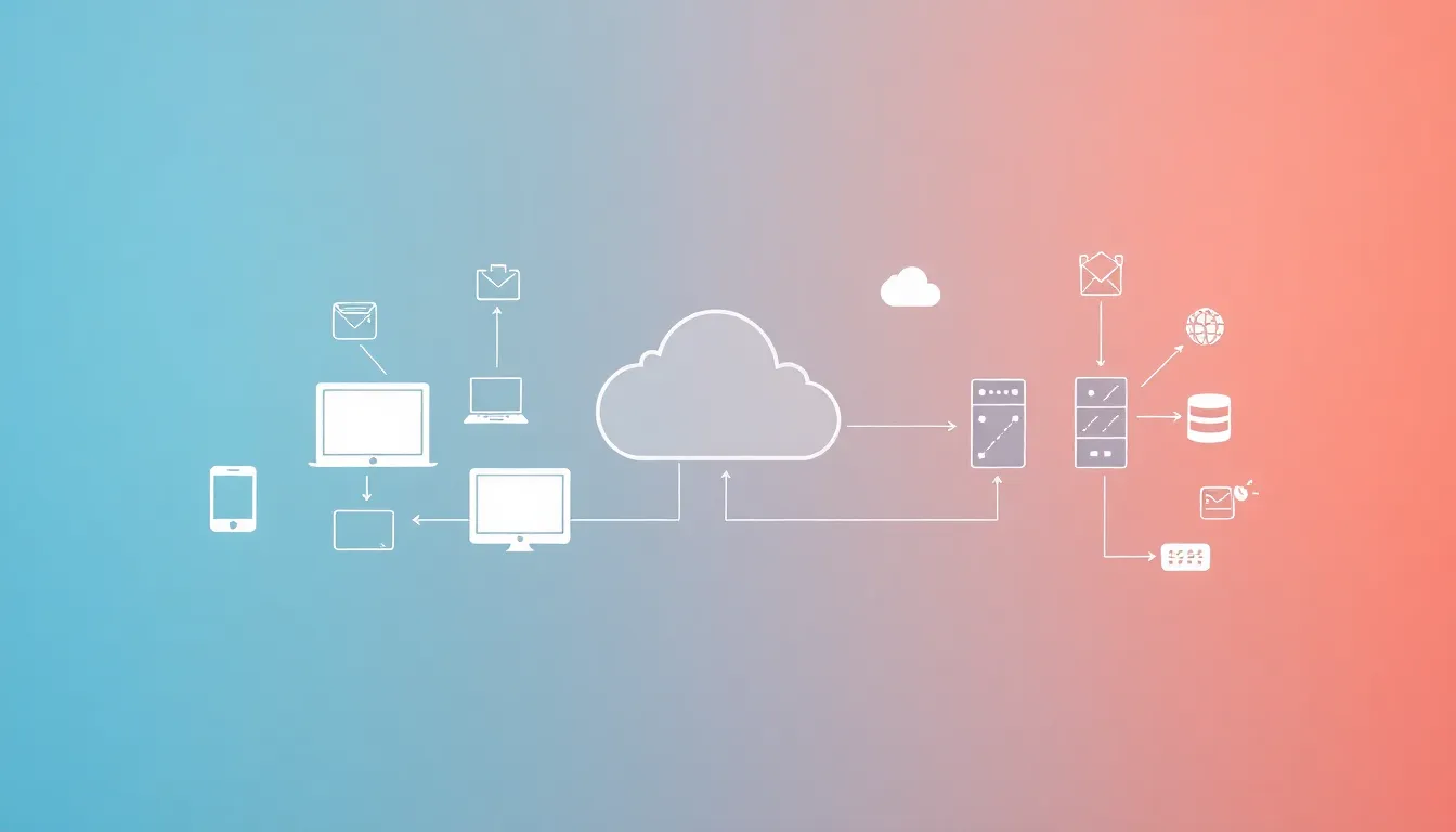 cloud computing architecture diagram illustrating front end and back end components.
