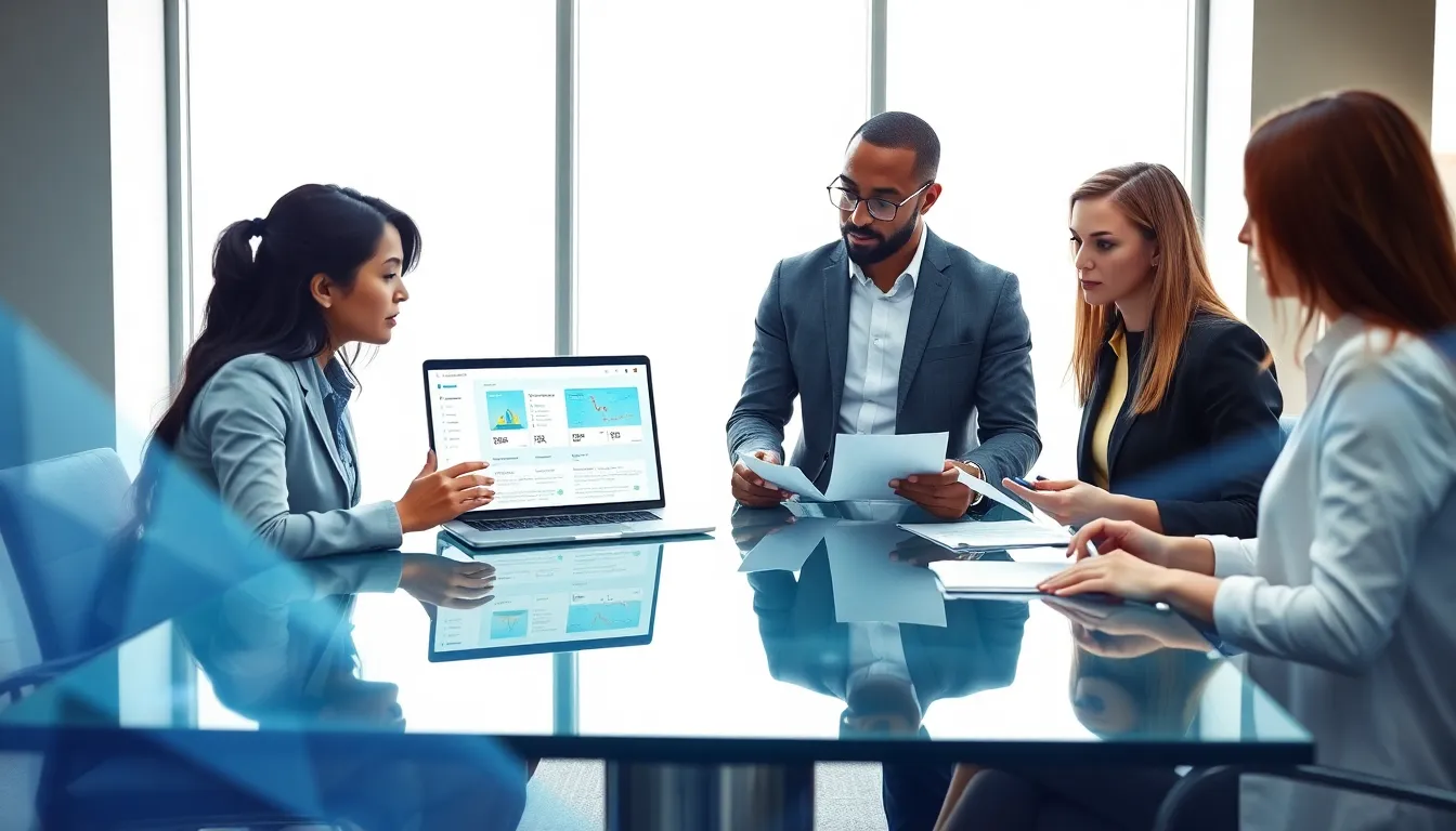 diverse team discussing Platform as a Service (PaaS) in a modern office.