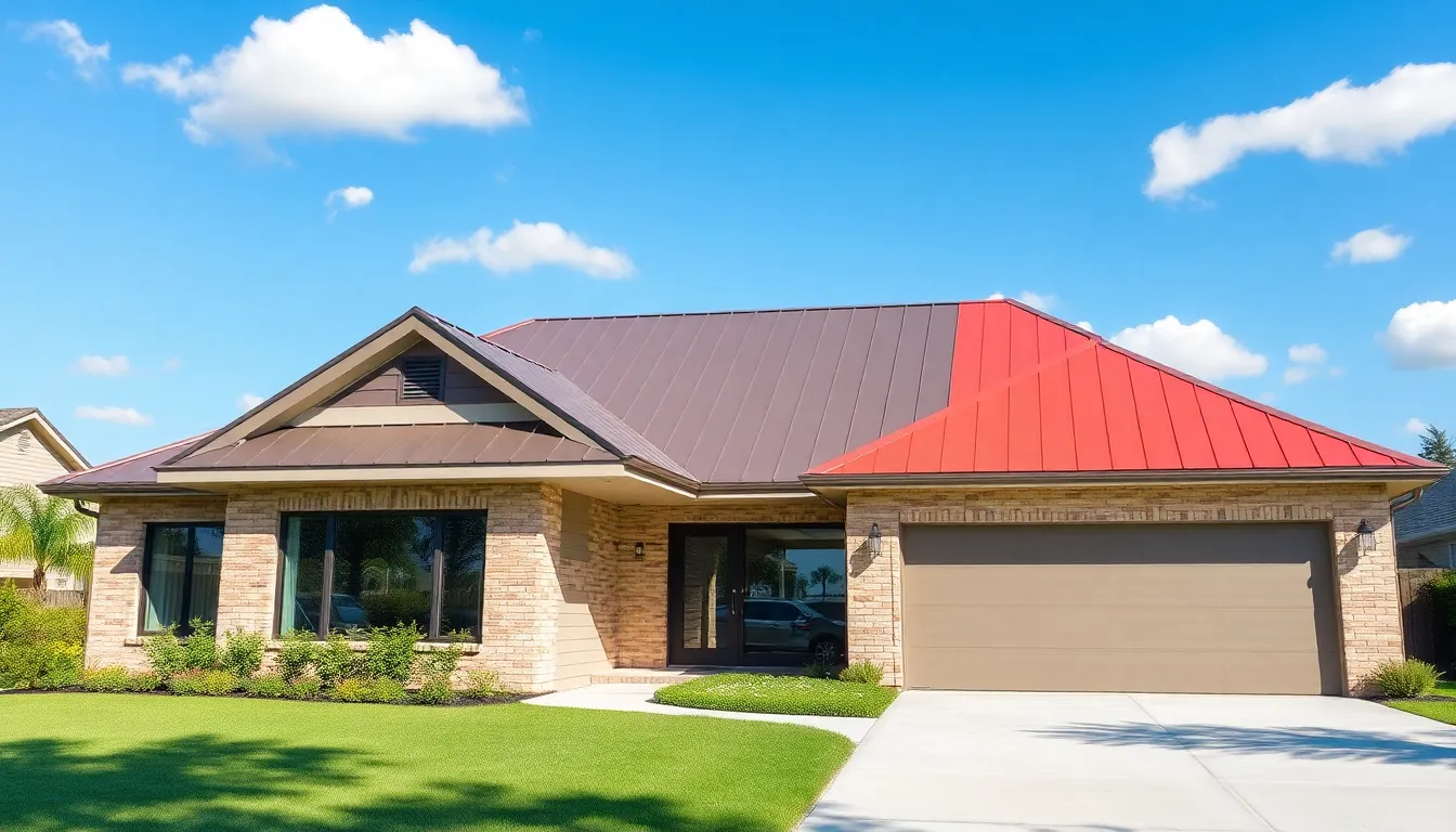 modern home with attractive vinyl roofing in a sunny setting.