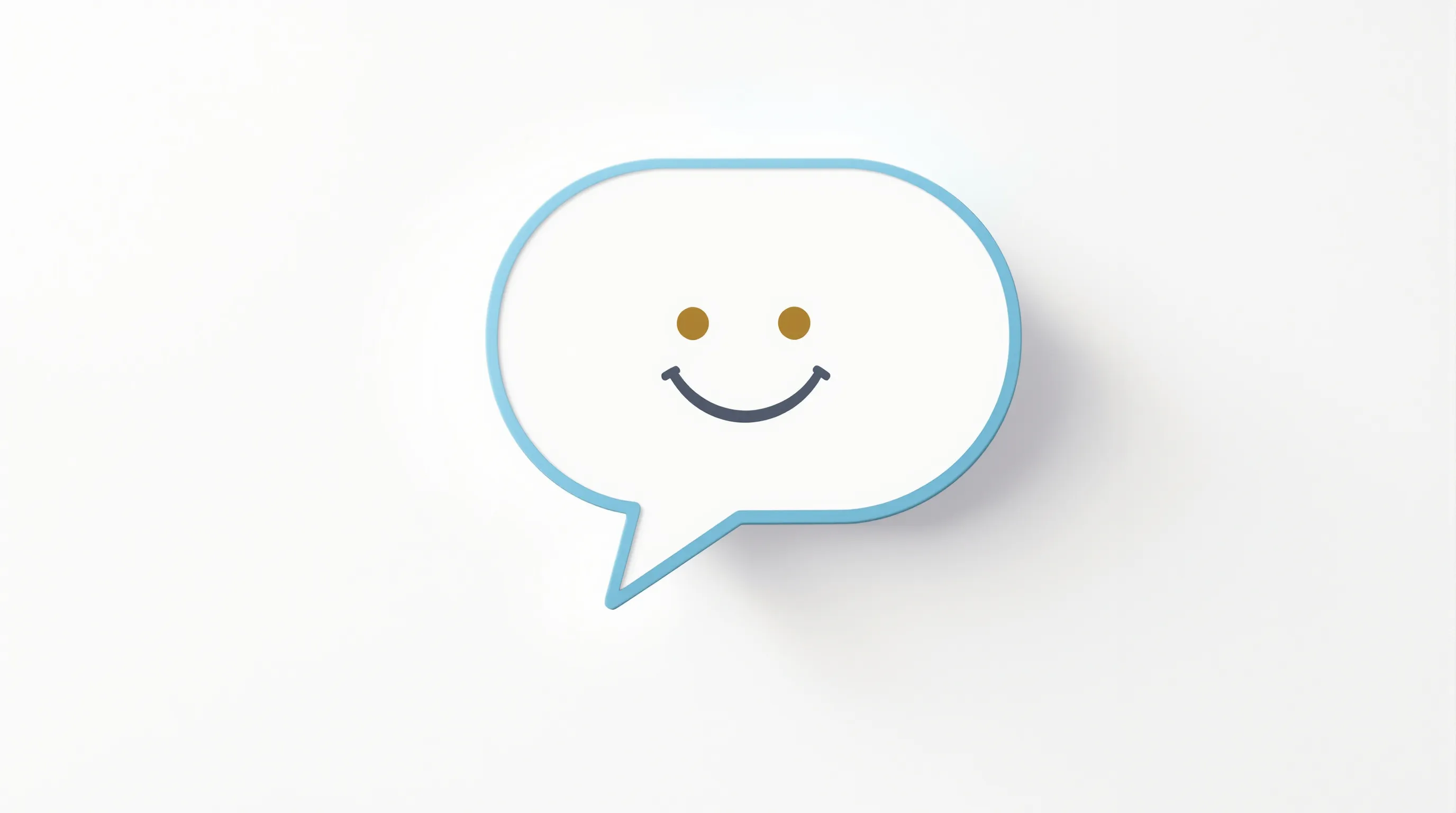a speech bubble with a winking smiley face inside